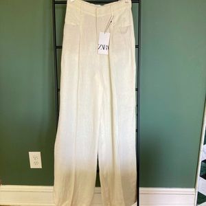 Zara linen pants-high waisted